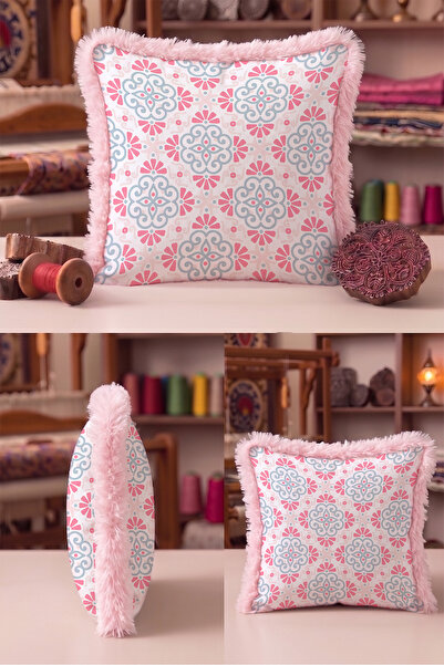 Evimde Bambaşka Tile Patterned Elegant Fringed Pillowcase - Ottoman Bohemian ...