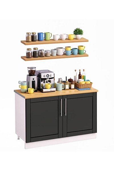DEKOREX BARISTA C20 Coffee Station 2 Kapaklı, 2 Raflı Kahve Köşesi ve Mutfak ...