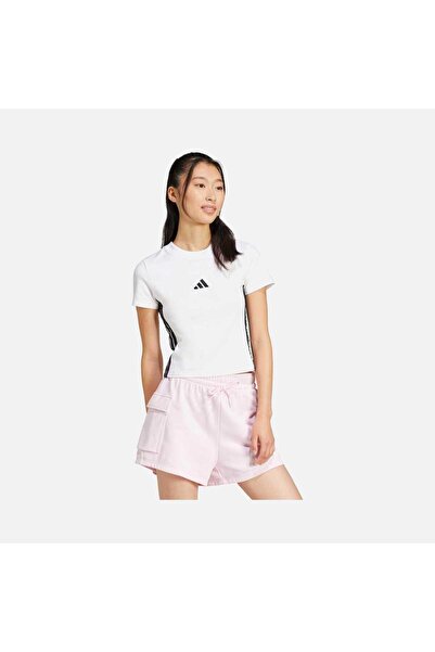 adidas Sportswear Essentials 3-Stripes Slim-Fit Short-Sleeve Kadın Tişört