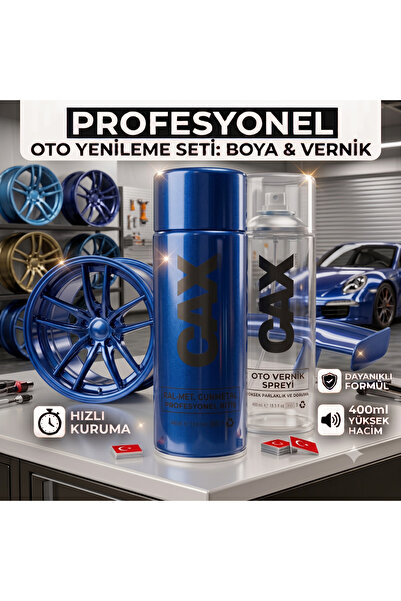 caxcolors CAX Colors Profesyonel Oto Yenileme Seti - metalik koyu mavi Sprey ...