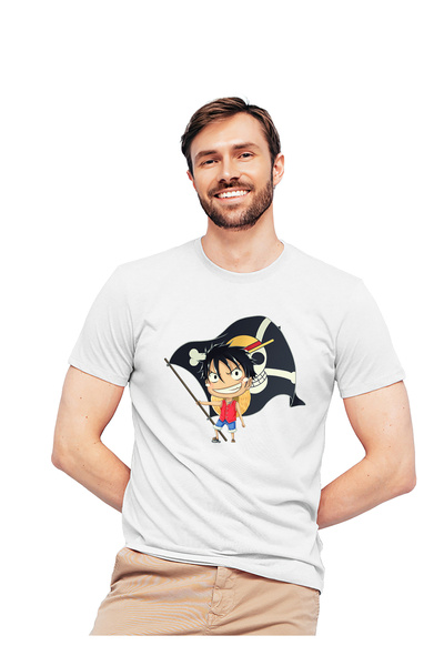 Generic Fashion World One Piece Anime Design High-Quality Printed Cotton T-Shirt