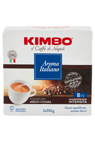 Kimbo Aroma Italiano Cafea Macinata Import Italia, 500g (2x250g), Espresso Cl...