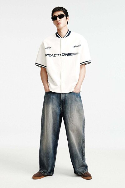 H&M Loose Fit Scuba Baseball shirt