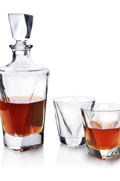 MONDEX Set de decantere din sticlă Affekdesign Eva Triangle 280ml și 780ml, t...