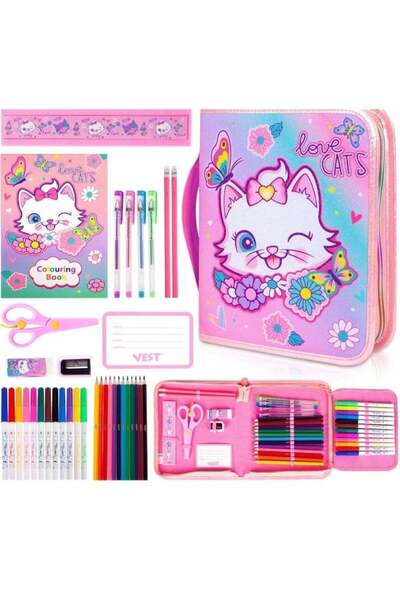 Vest Kids Painting Stationery Set 20×25×3.5cm for Children Graffiti Art Creat...