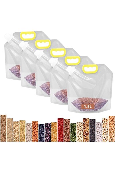 Arabest 5 Pack Multigrain Storage Bags,Moisture-Proof Sealed Food Pouches,Air...