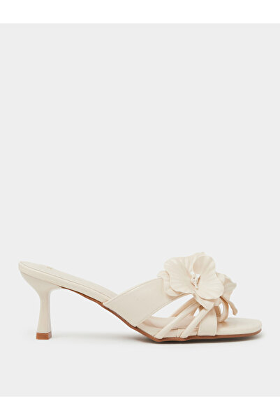 Styli Flower Detail Stiletto Heel Sandals