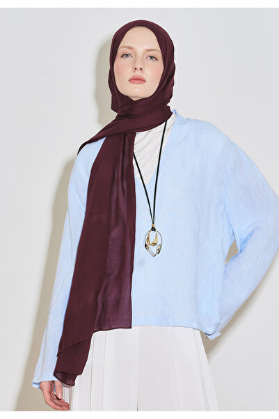 Freshscarfs Soft Viskon Şal Koyu Mürdüm