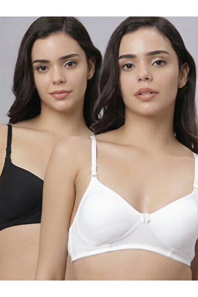 Eden By Styli Pack of 2 - Non-Padded Non Wired Cotton Blend T-Shirt Bra