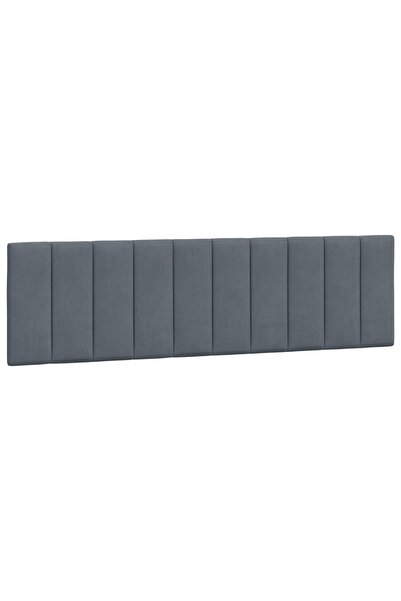 vidaxl Pernă tăblie de pat, Hanko, gri închis, 180 cm, catifea