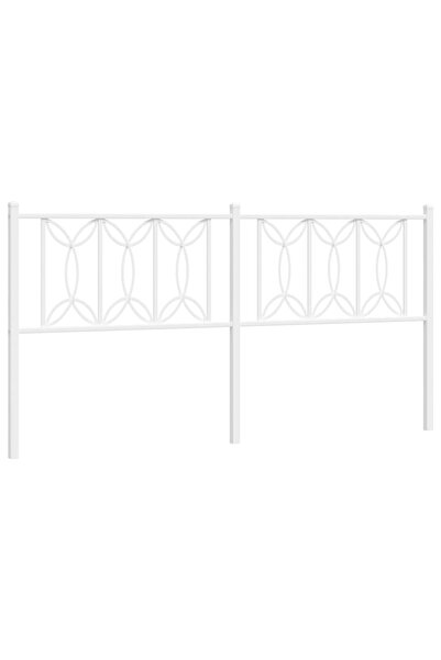 vidaxl Tăblie de pat de schimb metalică, alb, 180 cm