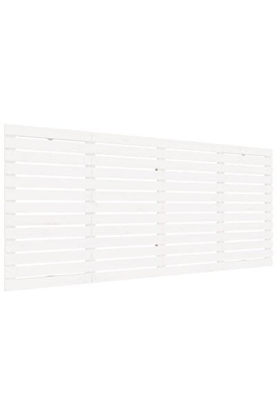 vidaxl Tăblie de pat pentru perete, alb, 166x3x91,5 cm, lemn masiv pin