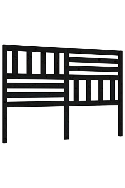 vidaxl Tăblie de pat, negru, 126x4x100 cm, lemn masiv de pin