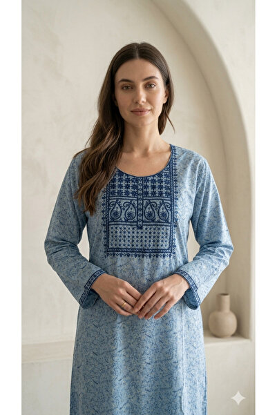Maison Emarat Embroidered Floral printed Jlabiya