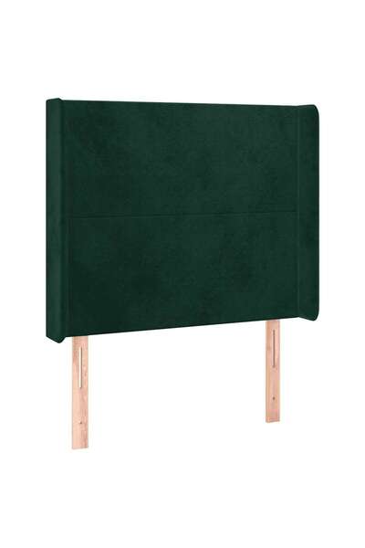 vidaxl Tăblie pat cu aripioare verde închis 93x16x118/128 cm catifea