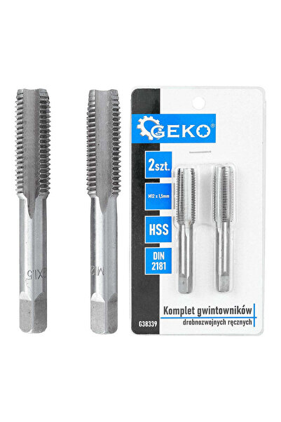 GEKO Set de tarozi manuale pentru filetare, M12 x 1.5 mm, 2 piese, G38339