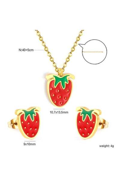 Generic gold plated necklaces and earring set