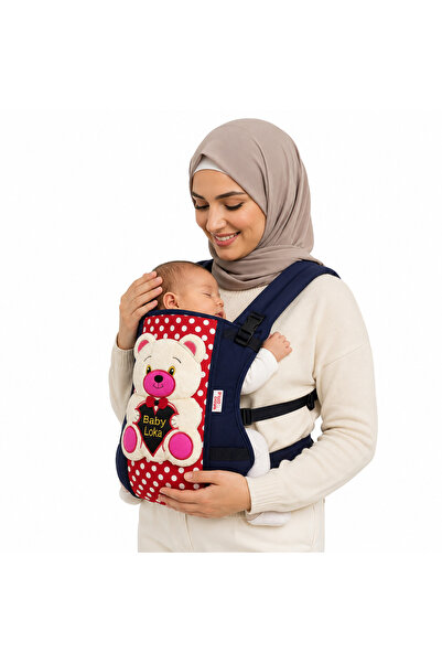Generic Baby Loka Newborn Baby Carrier with Polka Dot Teddy Bear Design 50X30 cm