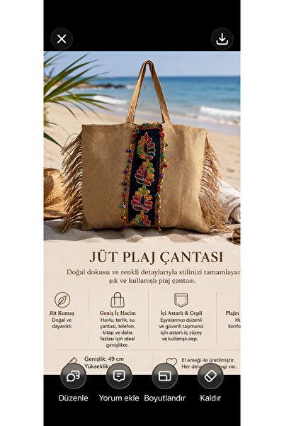 ÜNSAL ATELIER Plaj Çantası