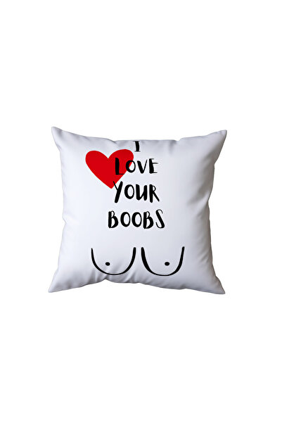 Beramussa I Love Your Boobs +18 Yetişkin Yastık, Komik Hediye