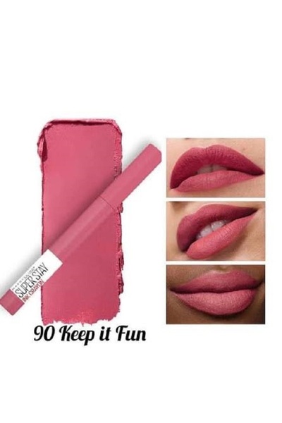 Maybelline New York Ruj mat Superstay Ink Crayon 90 Keep it fun
