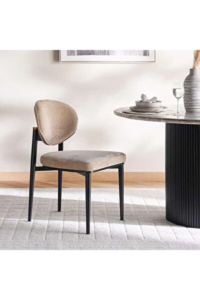 PAN HOME DOVER DINING CHAIR - BEIGE