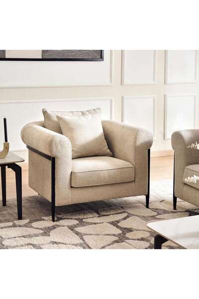PAN HOME BOOMO SINGLE SEATER SOFA -BEIGE