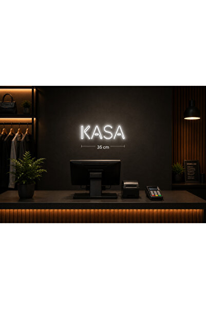 Prime Neon KASA Neon led tabela 35 cm beyaz renk adaptör dahil