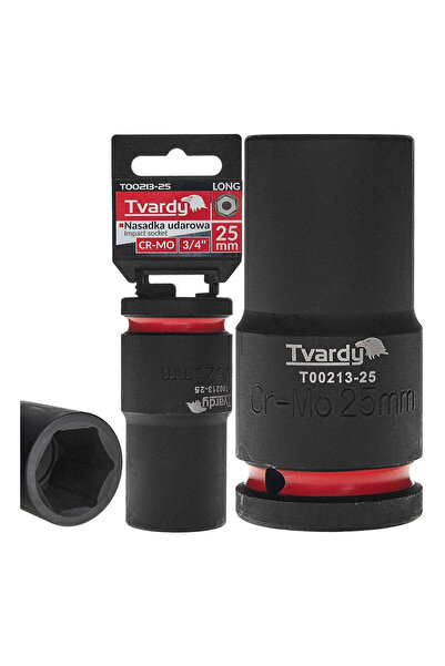 Tvardy Cheie tubulară de impact cu 6 puncte 3/4 ", 25 mm, Cr-Mo, T 00213-25