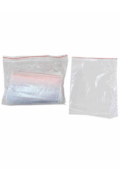 Bay Bozdağ Kilitli Saklama Poşeti 16x20 cm 100 Adet Şeffaf Kilitli Buzdolabı ...