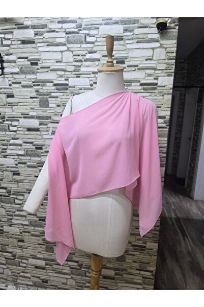 Qrsln Mira multi fonksiyonlu şifon şal bolero bebe pembe