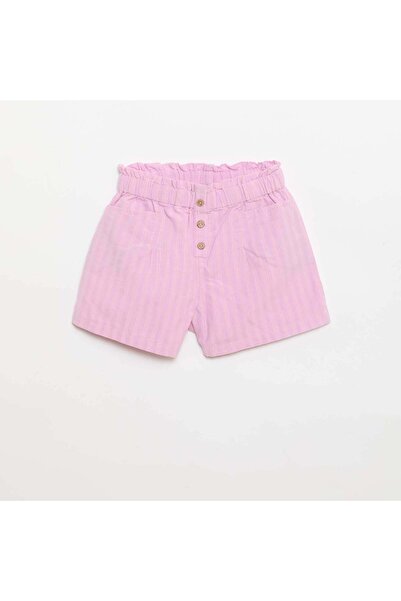 KIABI Straight seersucker shorts PURPLE