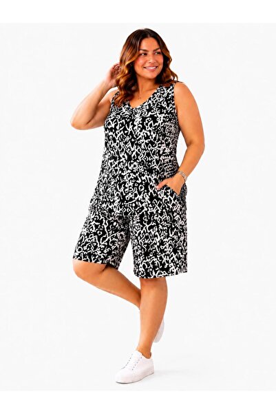 Vinola Plus Size Lycra Viscose Combed Cotton Fabric Comfortable Cut Shorts Suit