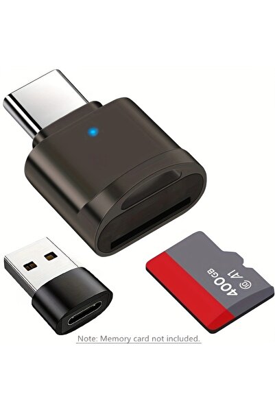 Choice GreyrwithUSB2Pcs USB C TF Card Reader, USB C to USB A, Portable OTG Ca...