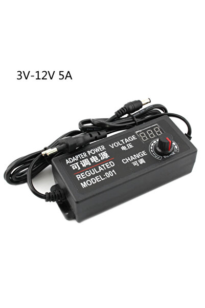 Choice1 EU 3V-12V 5A Adjustable AC To DC Power Supply 3V 5V 6V 9V 12V 15V 18V...