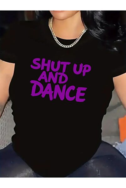 Ekim11 cotton Short Sleeve T-Shirt with Shut Up Dance Print, Ideal Parties Cl...