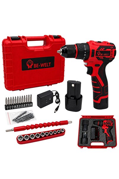 Be-welt Şarjlı Darbeli Matkap 50 Nm Kömürsüz 16.8V 3.0Ah 10 mm Metal Mandren