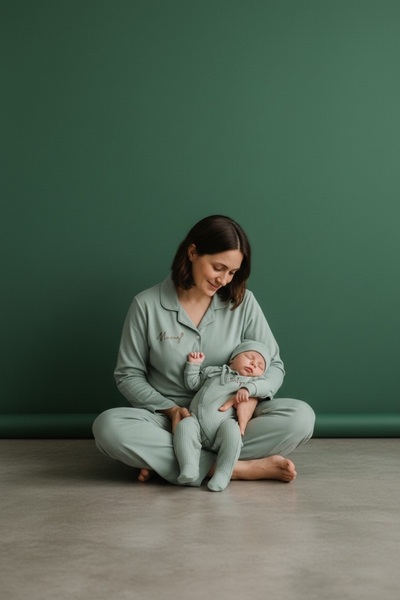 Afacan Tinny World Mother Baby Lahusa Pajama Jumpsuit Set