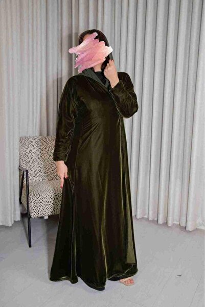 Anaqa Abaya عباية مخمل زيتي