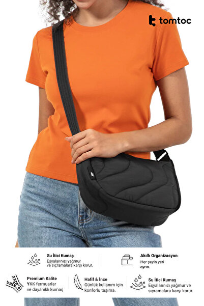 Tomtoc Terra Puffy Series T34 3.5L Black Hand and Shoulder Bag - T34S1D1