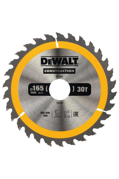 Dewalt Pânză de ferăstrău circular pentru tăiat lemn, 165/30MM, 30 dinți