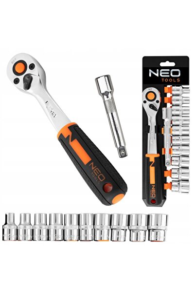 NEO Tools NEO CHEIE DE BUCĂTĂ 1/2 12 piese RACORDĂTOR 90T 10-030