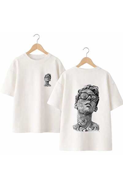 playwear Тениска с десен на очила и принт на лице, отпечатан на гърба и предн...