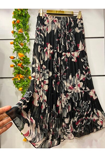edu collection Patterned chiffon skirt lined