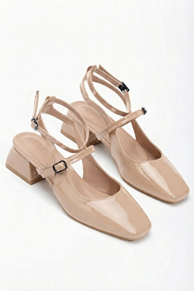 Zerenyus St-003 Nut Patent Leather Daily 4 cm Heeled Shoes
