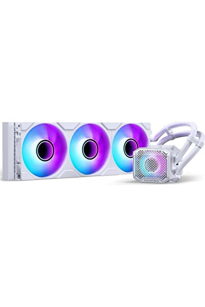 Phanteks Glacier One 360M25G2 AIO CPU Liquid Cooler, D-RGB Fans, Linq6, White