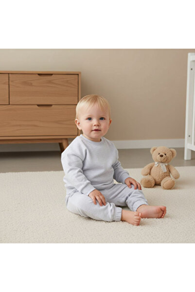 Juniors Solid Long Sleeve Sweatshirt and Pyjama Set