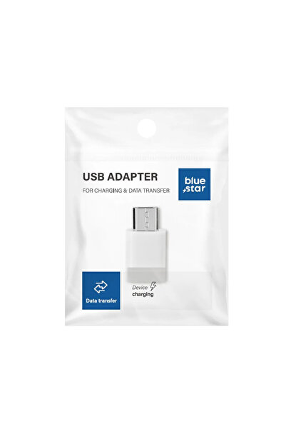 Bluestar Blue Star Type-C (θηλυκό) σε Micro-USB (αρσενικό) αντάπτορας, λευκός