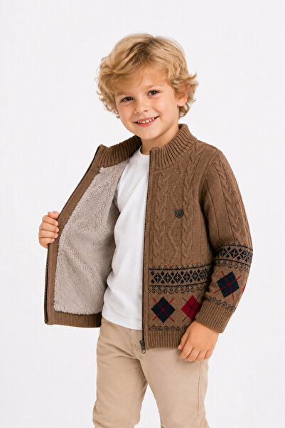 Babyhola Boys' Thick Cardigan with Velsoft Inside 23210