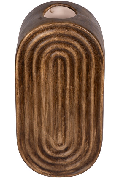 Herdekora Decorative Ceramic Vase Pia Brown 14X28 Cm.